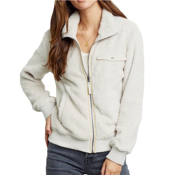 Rails Jackets & Blazers - Rails Austin Fleece Full Zip Teddy Jacket Cream XS